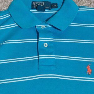 Polo Ralph Lauren Short sleeve blue with white stripes Size M Medium